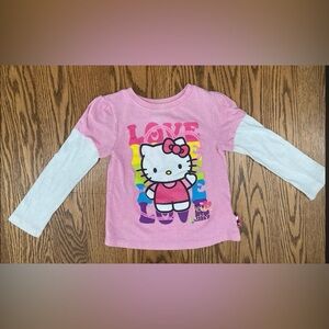 💖🎀💖Hello Kitty Pink Long Sleeve layered look Kids Shirt